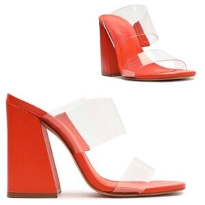 Schutz Orange Victorie Heel Sandal Size 8.5